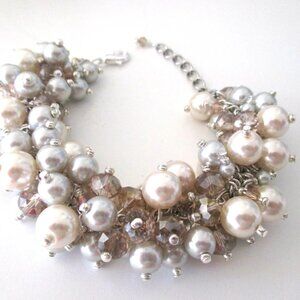 Handmade Multi Beaded Chunky Statement Bracelet